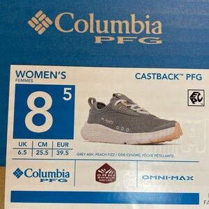 Columbia Women's Castback PFG Gray Ash Sneakers Omni-Max 8.5 NWT